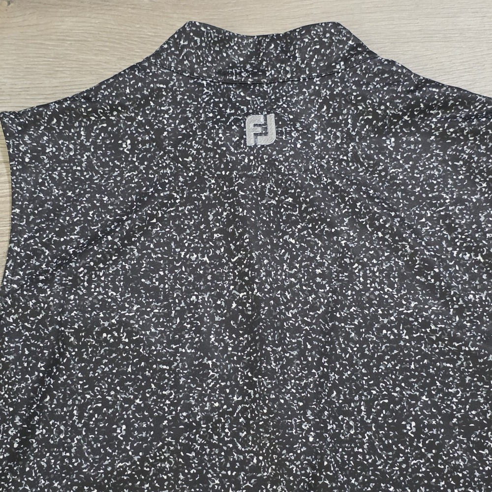 FootJoy Golf Shirt Women's L Black Gray 1/4 Zip Sleeveless Performance Polo NWOT - Picture 4 of 8